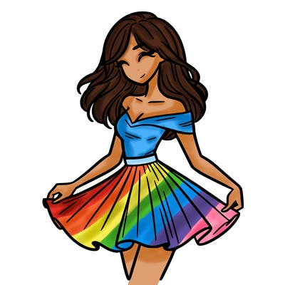 woman in skirt