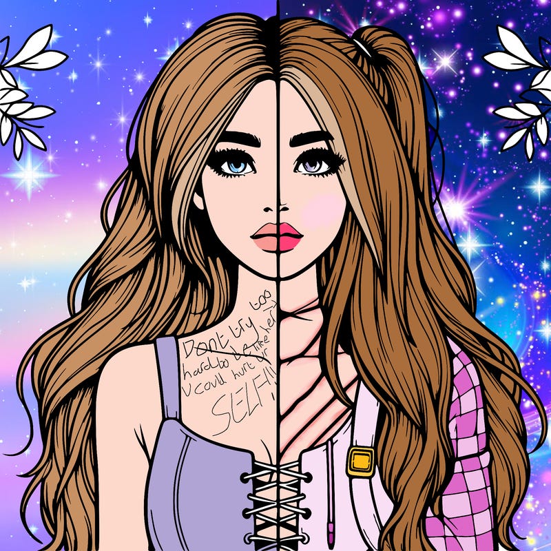 realistic girl split