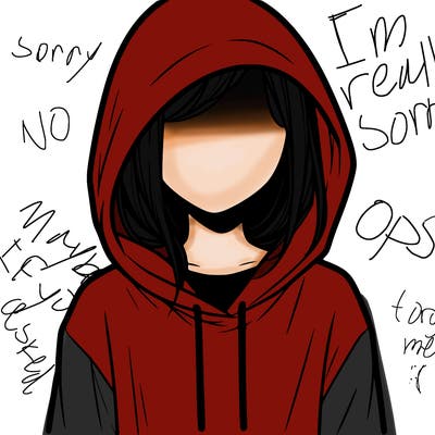 faceless girl in hoodie