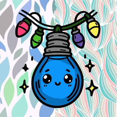 small bulb of a garland