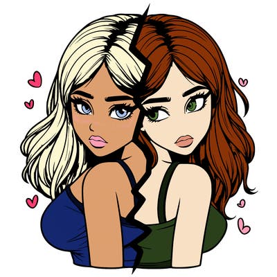 realistic girl split