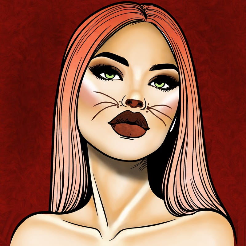 realistic woman with full lips