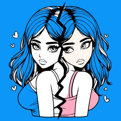 realistic girl split