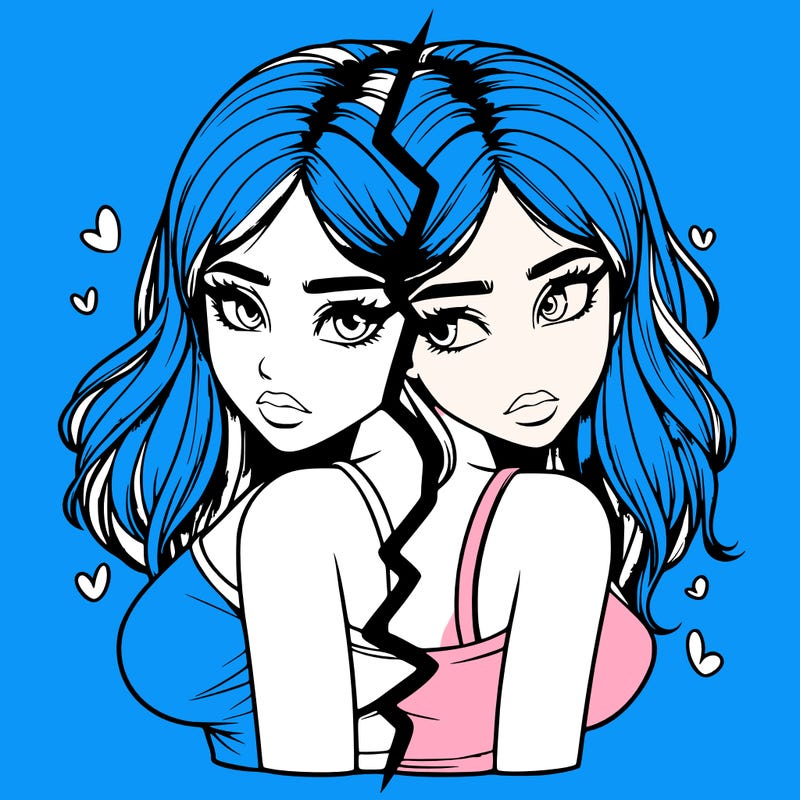 realistic girl split