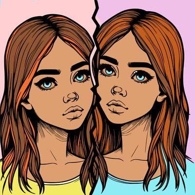 realistic girl split