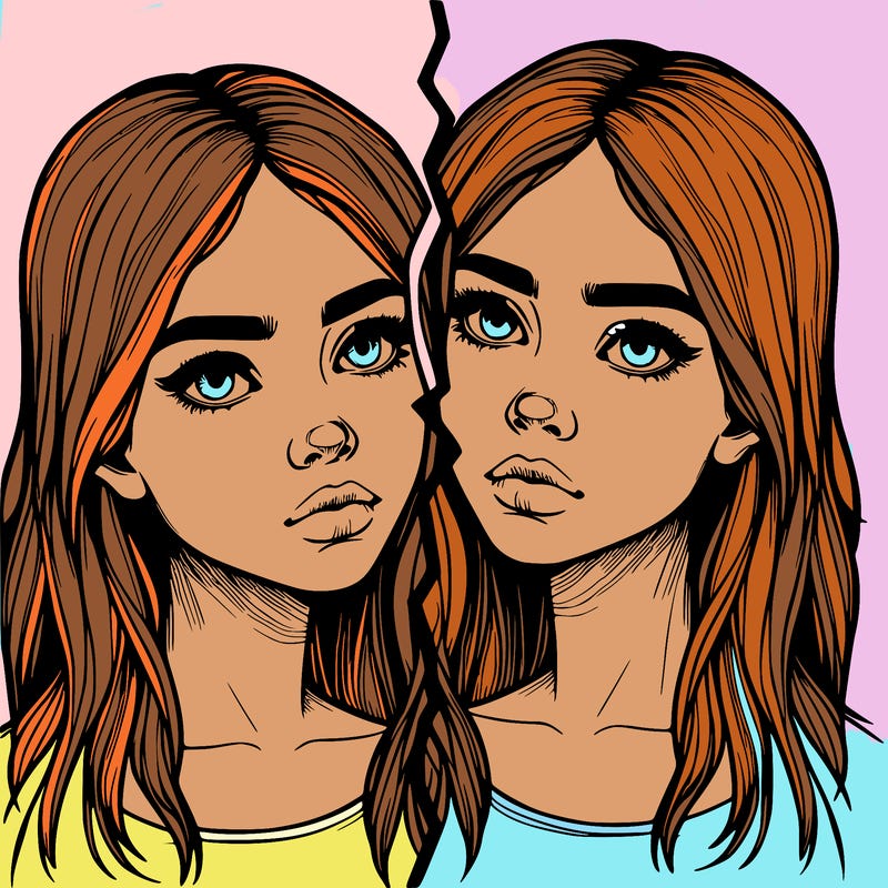 realistic girl split