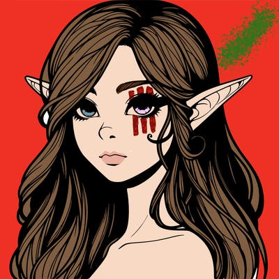 elf girl realistic dark fantasy