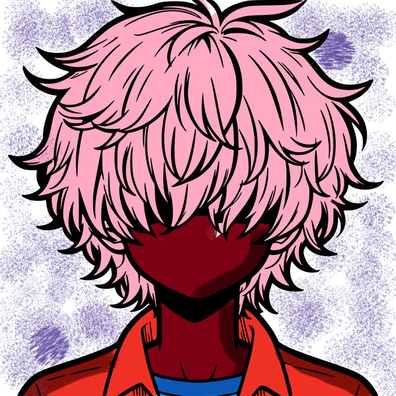 manga boy fluffy hair covering his eyes