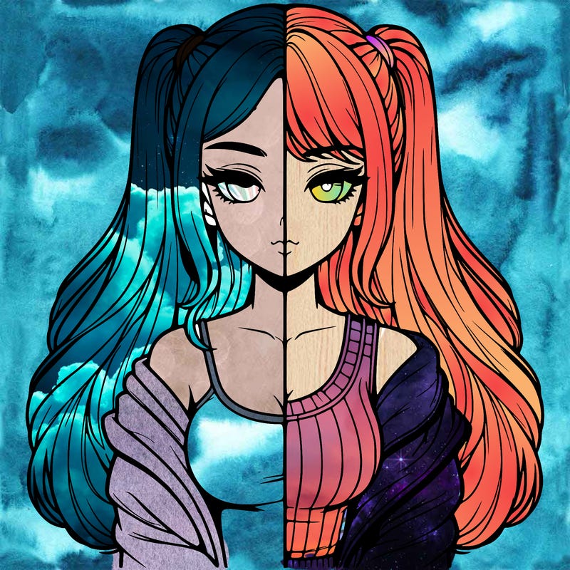 realistic girl split