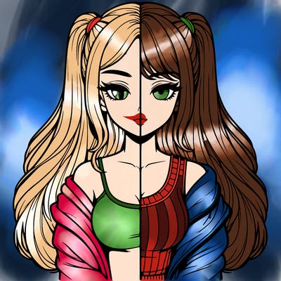 realistic girl split