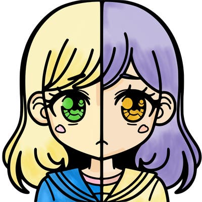 a split of a girl