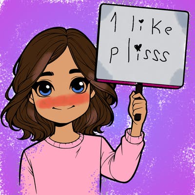 realistic girl holding up a sign