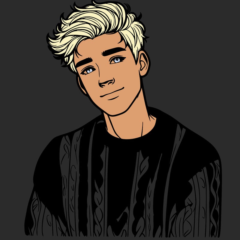 realistic guy with a beautiful jumper
