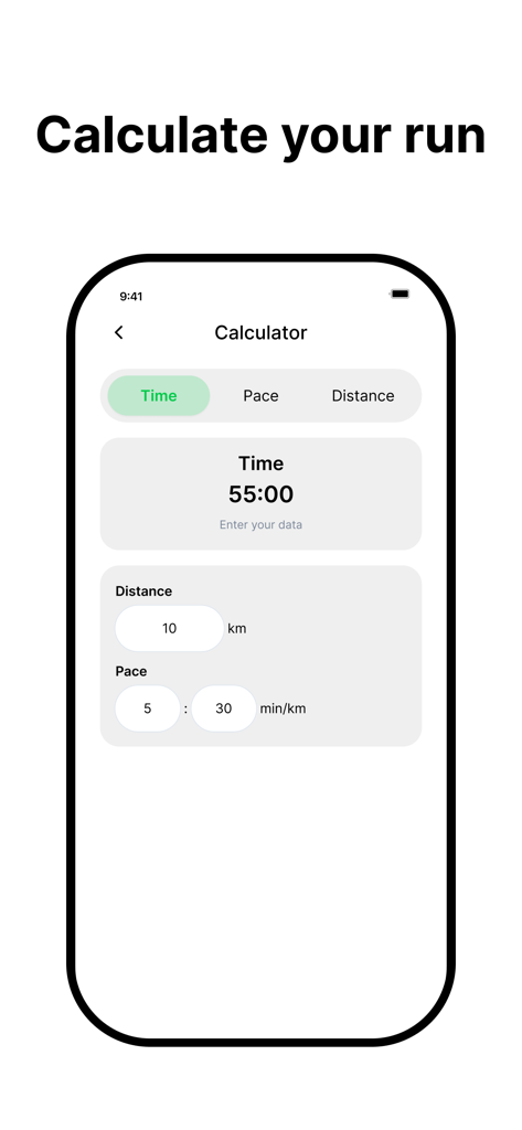 Pace Calculator Pro - Interface do Calculadora de Ritmo Pro mostrando cálculo de tempo de corrida