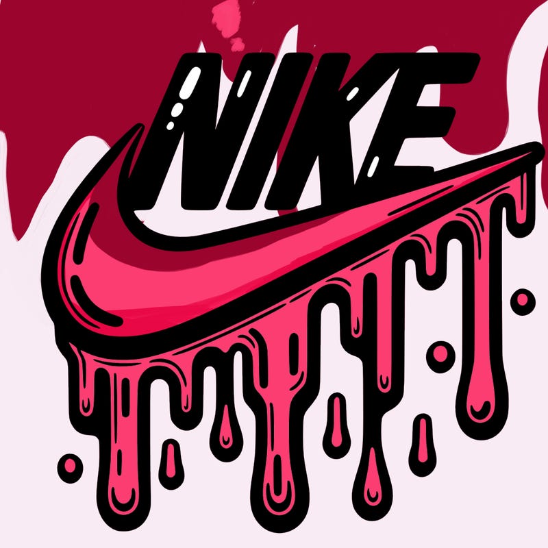 dripping nike logo