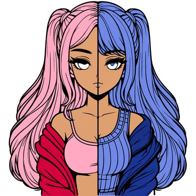 realistic girl split