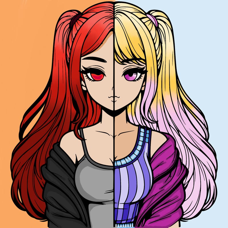 realistic girl split