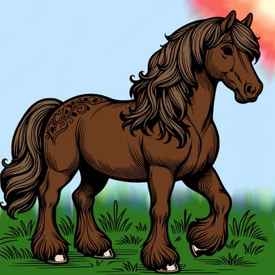 detailed horse