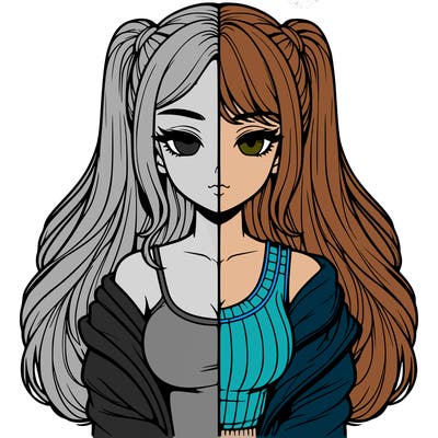 realistic girl split
