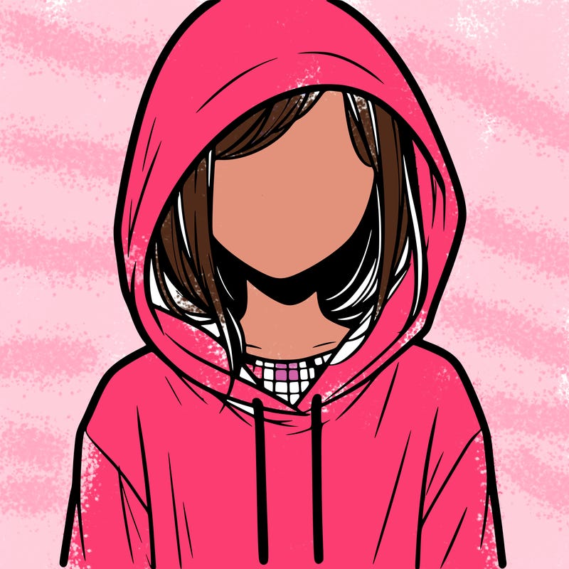 faceless girl in hoodie