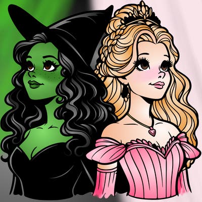 'elphaba and glinda (realistic)