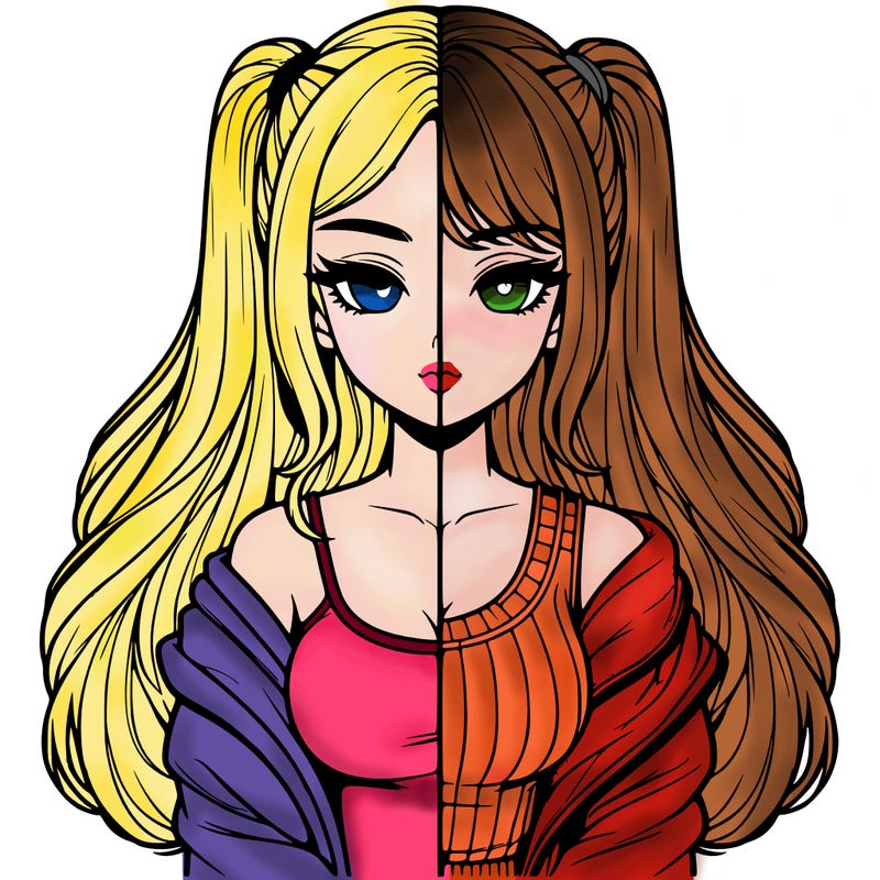 realistic girl split