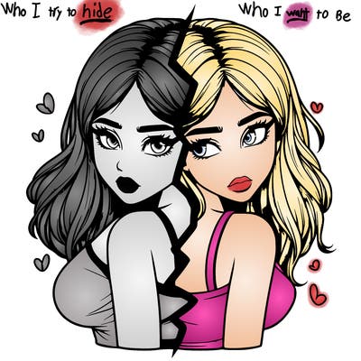 realistic girl split