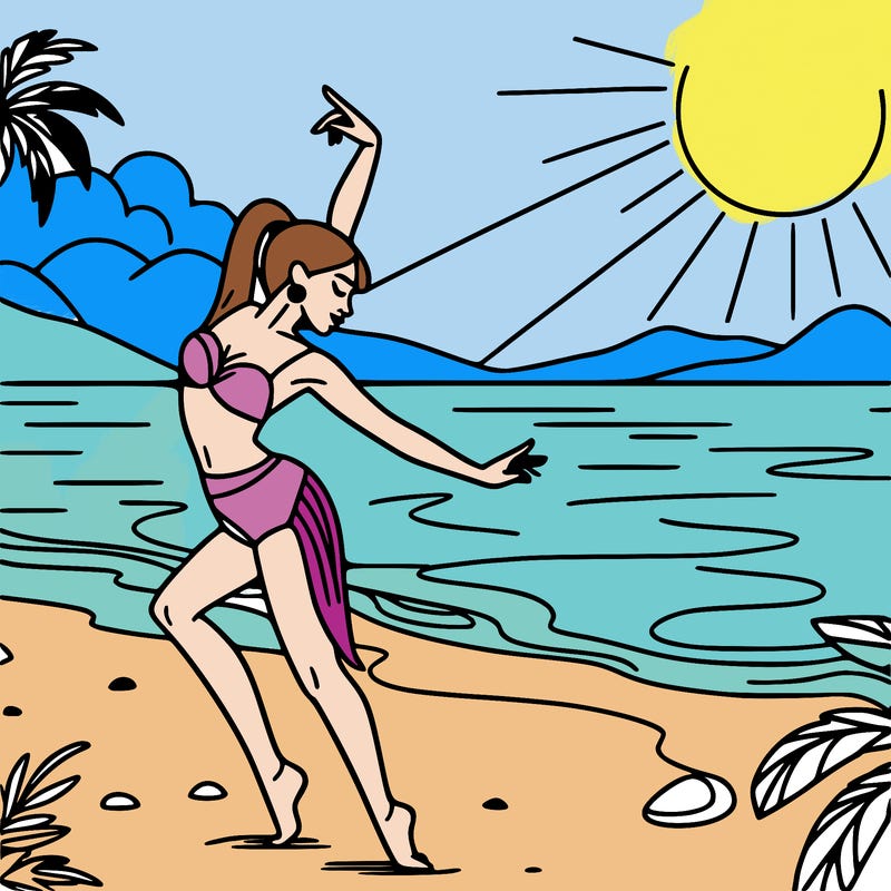 dancer on beach