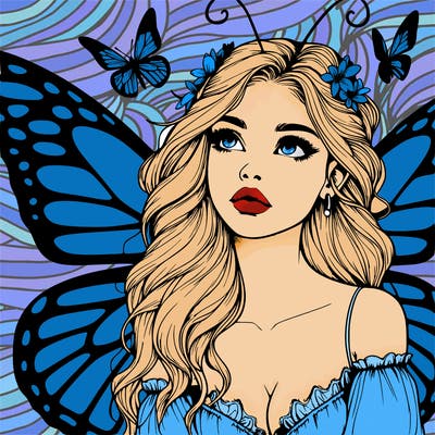 butterfly fairy realistic girl