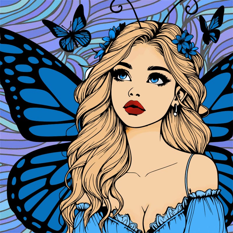 butterfly fairy realistic girl