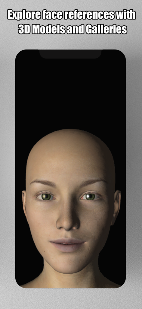 Face Model -posable human head - Realistic 3D human head model for facial anatomy and drawing reference