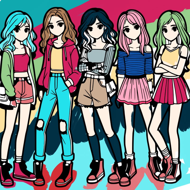 a group of teenage girls