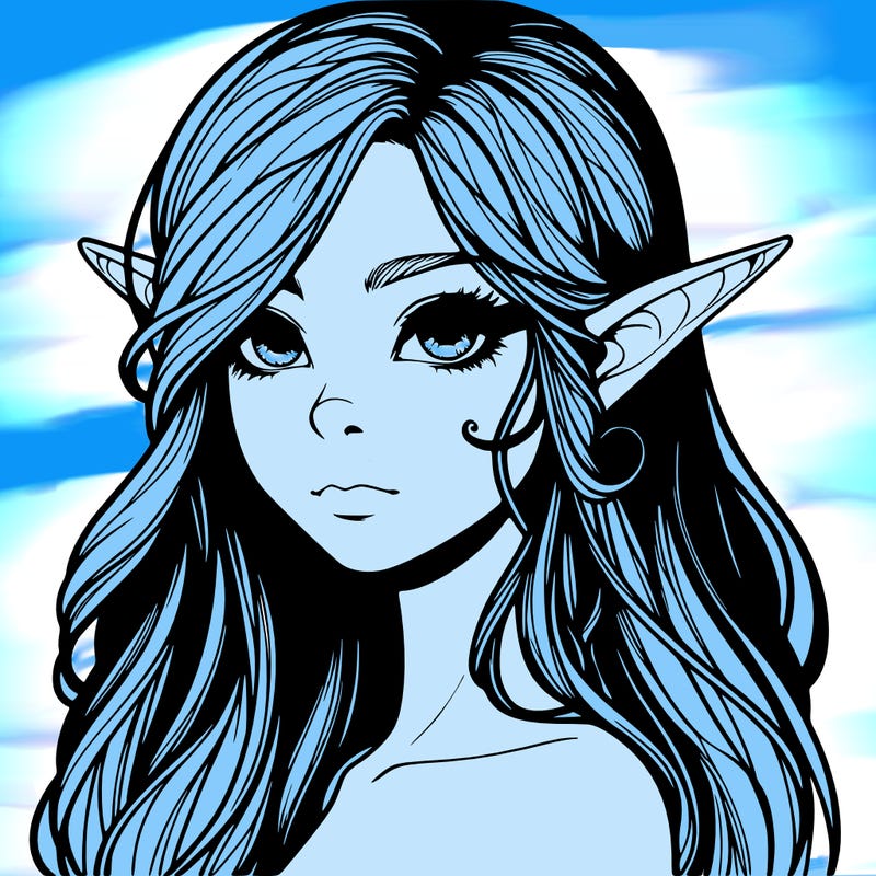 elf girl realistic dark fantasy