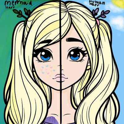 realistic girl split