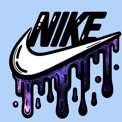 dripping nike logo