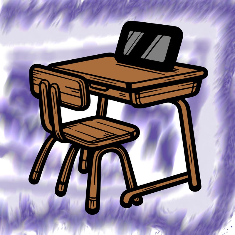school desk and chair
