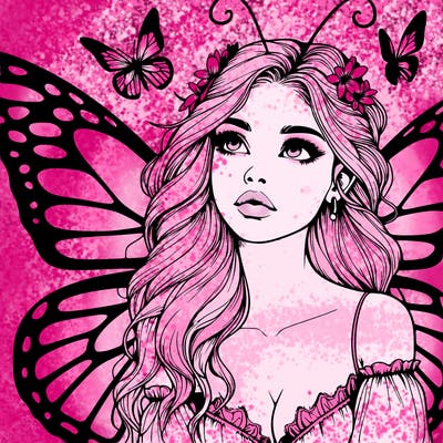 butterfly fairy realistic girl