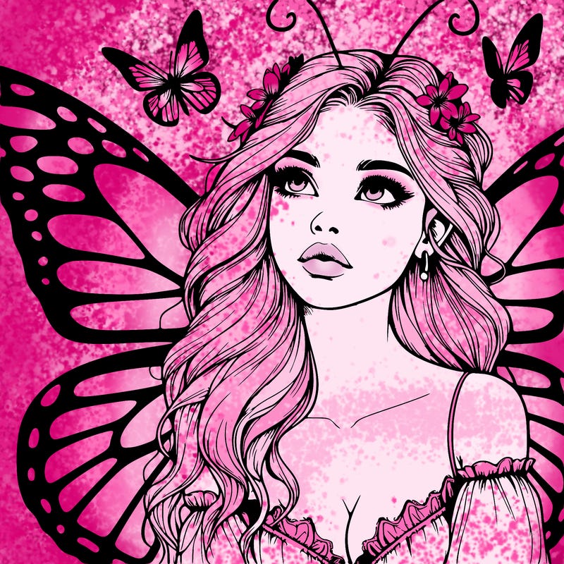 butterfly fairy realistic girl