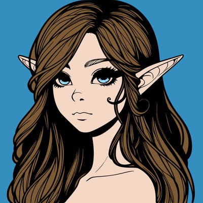 elf girl realistic dark fantasy
