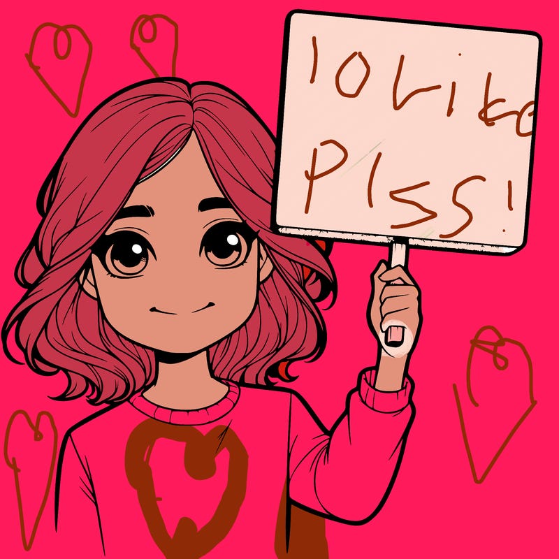 realistic girl holding up a sign