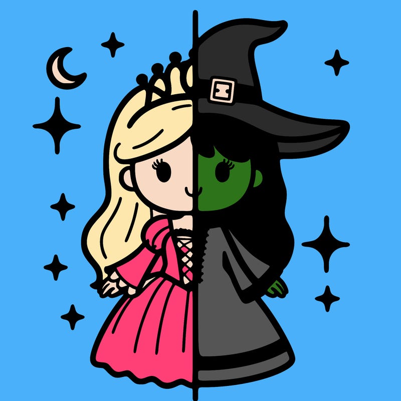 split princess and witch