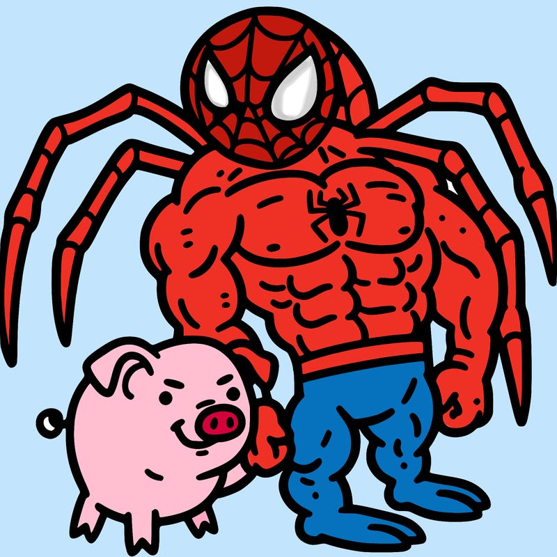 spider pig pig of spider chicken fighter