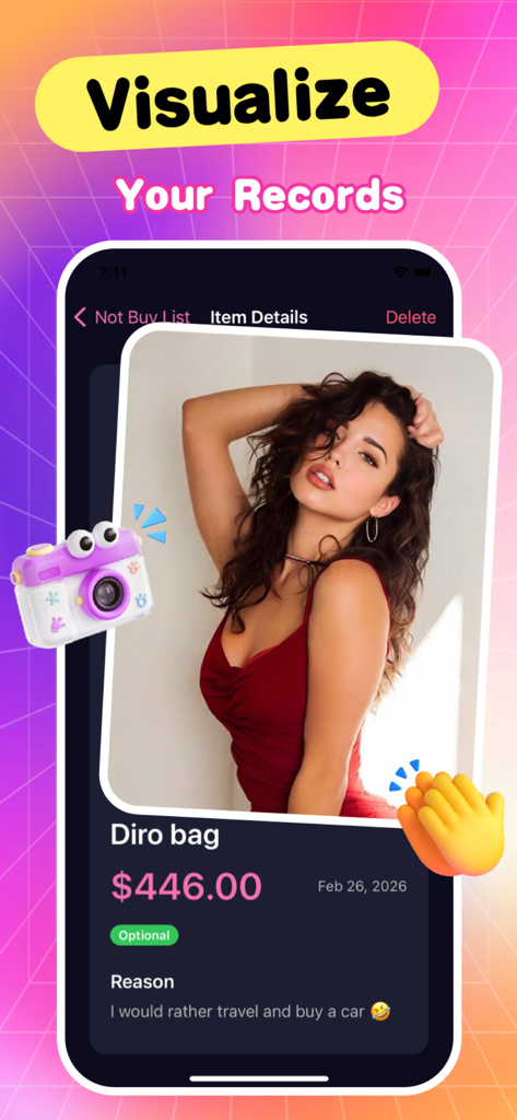 Lyra - Social - Visual representation of an item in the Not Buy List on the Lyra social savings app