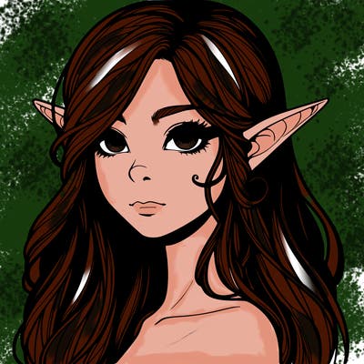 elf girl realistic dark fantasy