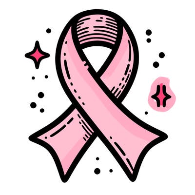 ribbon symbol of national breast cancer awareness month