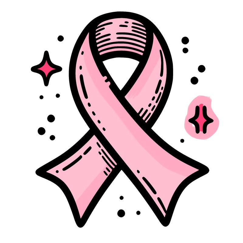 ribbon symbol of national breast cancer awareness month