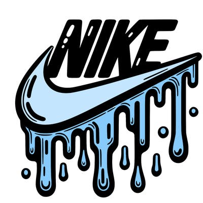 dripping nike logo