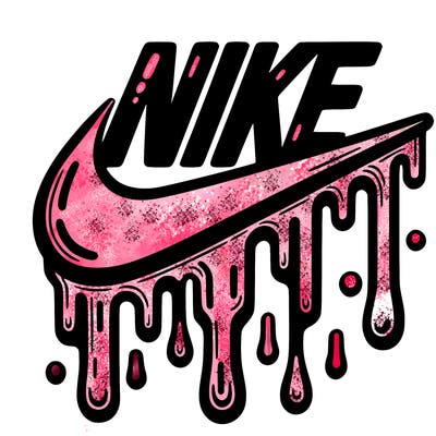 dripping nike logo