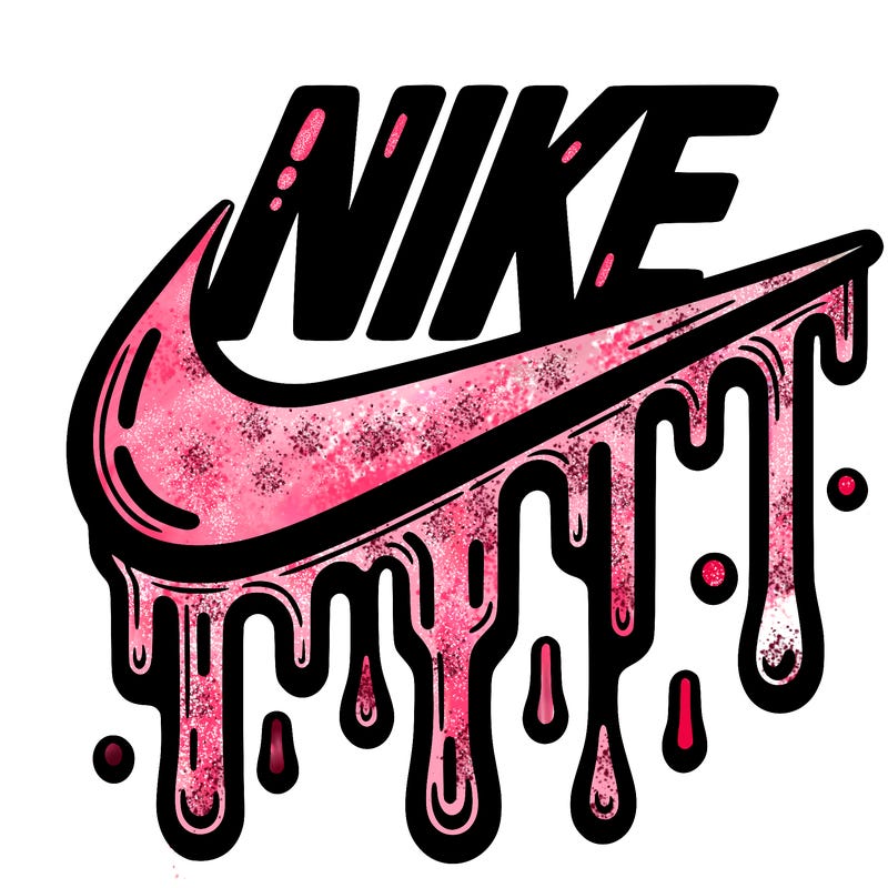 dripping nike logo