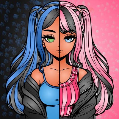 realistic girl split